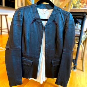 Black leather jacket